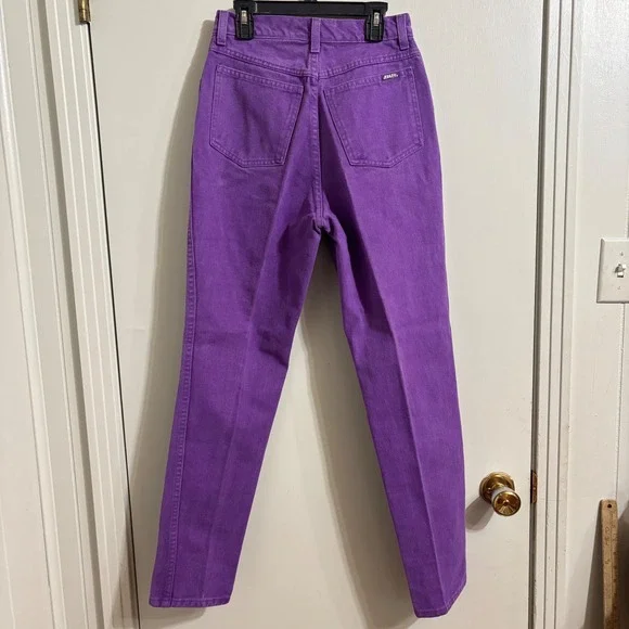 Vintage Jeanjer by Jordache Purple High Waisted Mom Jeans Denim Jeans Size 9/10 - Picture 7 of 9